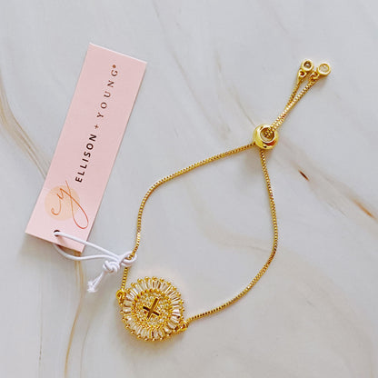 Mesmerized By The Cross Slide Bracelet by Fuchsia Hercules