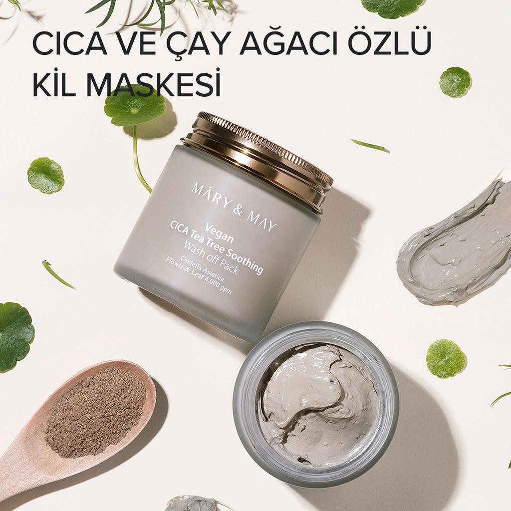 Mary & May Cica & Tea Tree Soothing Clay Mask 125g by Beauty Care Bag