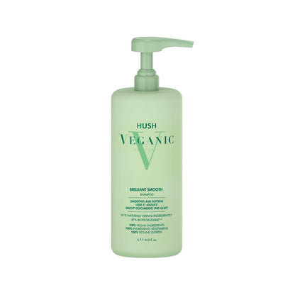 Hush Veganic Brilliant Smooth Frizz Control Shampoo 1000 ml by Beauty Care Bag