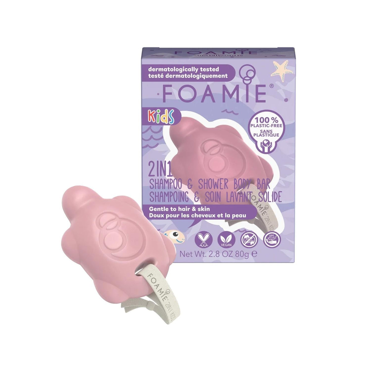 Foamie Kids 2-in-1 Peach Body and Hair Soap for Gentle Cleansing - 80g by Beauty Care Bag