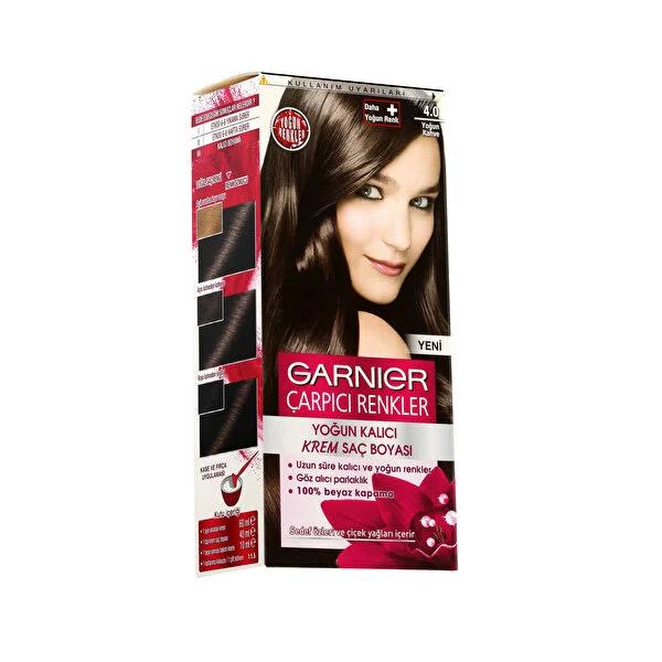 Garnier Color Natural Hair Dye: Intense Coffee 4.0 - Vibrant Brown Hair Color, Natural-Looking, Long-Lasting Coverage by Beauty Care Bag