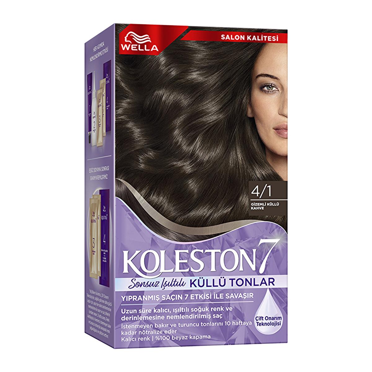 Wella Koleston Ash Brown Hair Dye Kit: Permanent Cool Tone Hair Color, Repairs Damage, Neutralizes Brassiness, Lasts Up to 10 Weeks by Beauty Care Bag