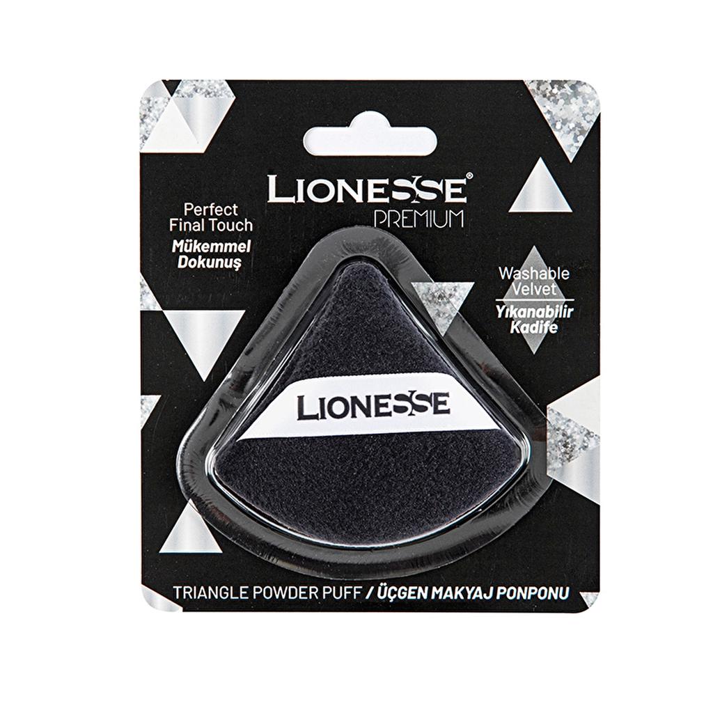 Lionesse Triangle Makeup Powder Puff for Precision Application by Beauty Care Bag