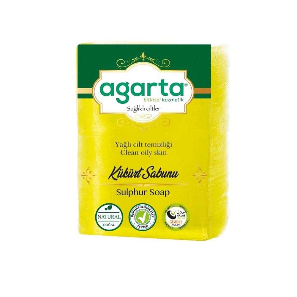 Agarta Natural Sulfur Soap for Oily Skin - Handmade, SSL & SLES Free by Beauty Care Bag