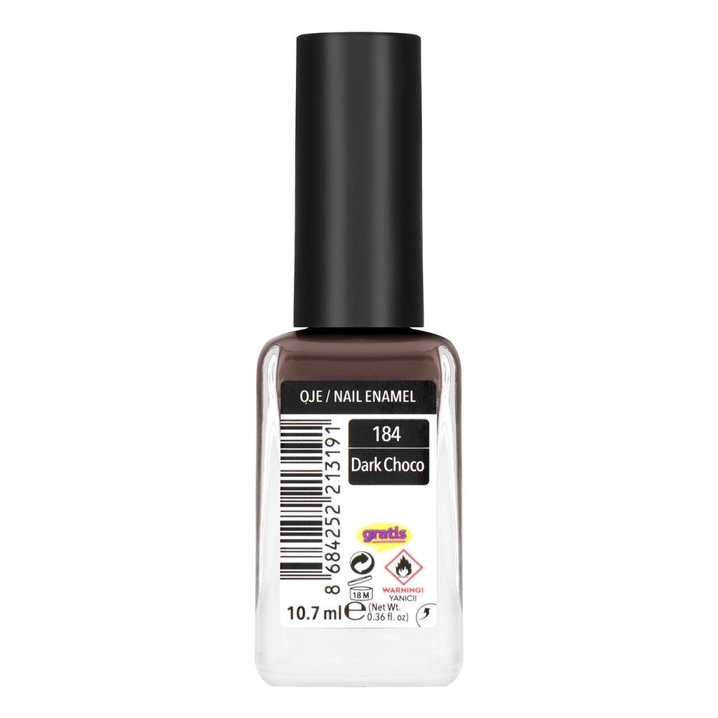 LYKD My Style Up Nail Enamel 184 Dark Choco Glossy Polish by Beauty Care Bag
