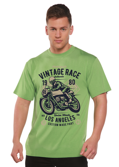 Vintage Race men's bamboo graphic T-shirt – view 5