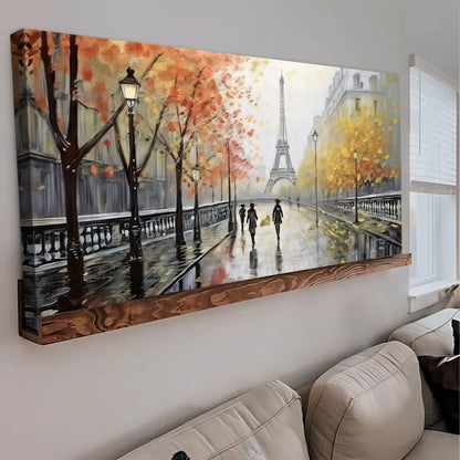 Parisian Rain Cityscape Wall Art by Tailored Canvases