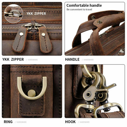 Crazy Horse Leather Briefcase by Classy Leather Bags