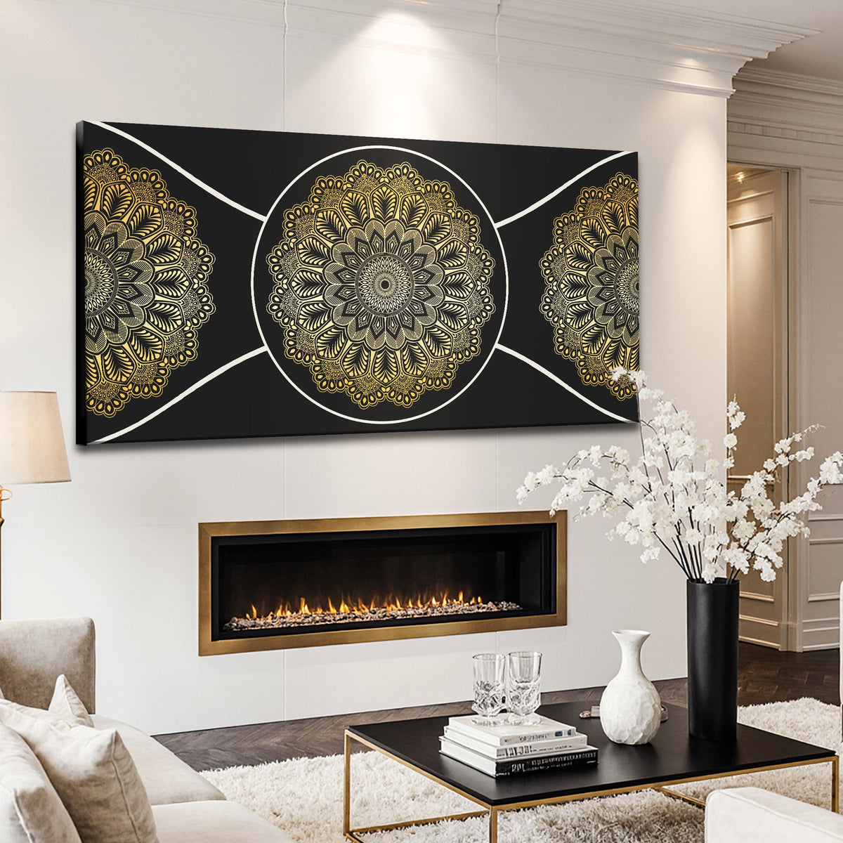 Gold Sacred Geometry Wall Art by Tailored Canvases