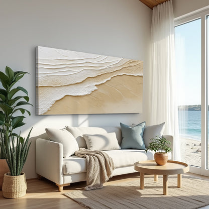 Neutral Ocean Waves Wall Art by Tailored Canvases
