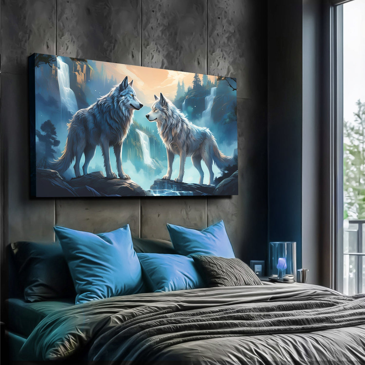 3D Wolves Wall Art IV canvas by Tailored Canvases, view 4