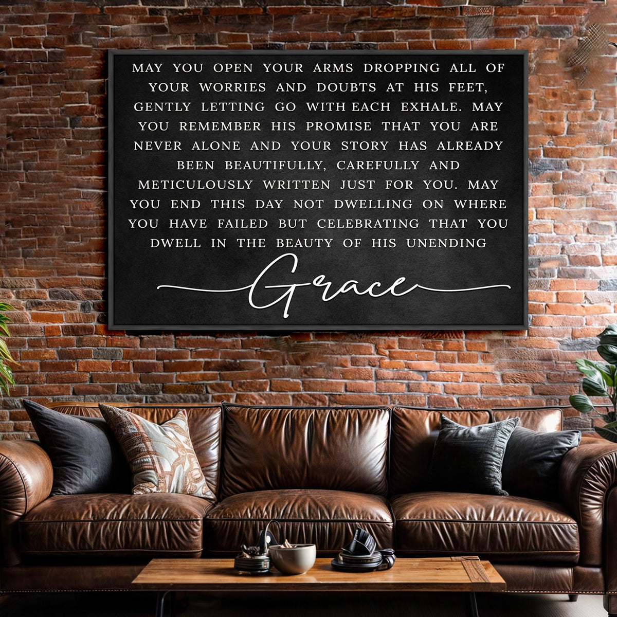 Unending Grace Faith Sign by Tailored Canvases