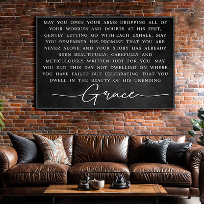 Unending Grace Faith Sign by Tailored Canvases