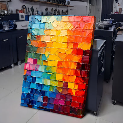 Spectrum Mosaic Wall Art by Tailored Canvases