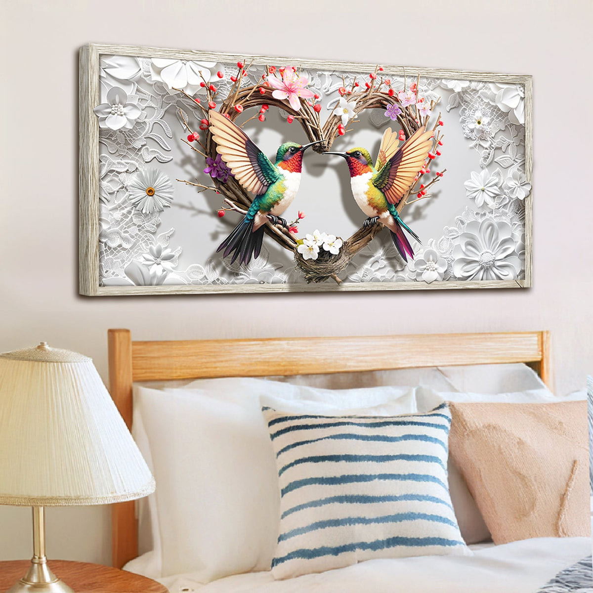 3D Hummingbirds Wall Art IV canvas by Tailored Canvases, view 4