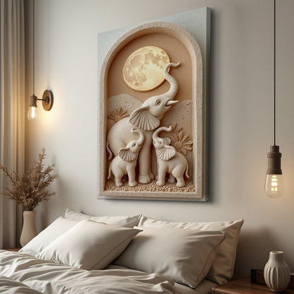 Elephant Harmony Wall Art by Tailored Canvases