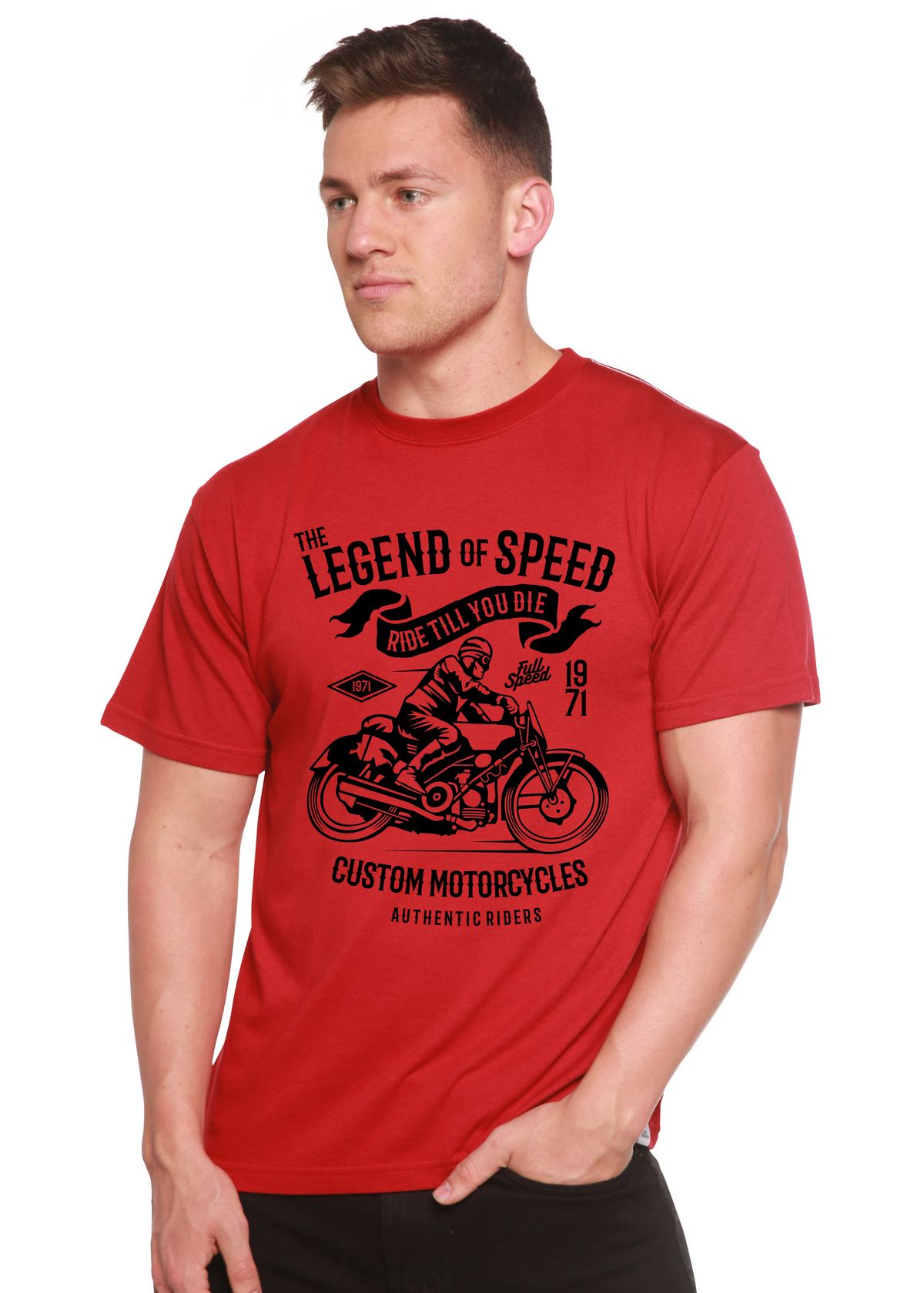 The Legend of Speed men's bamboo graphic T-shirt – view 3