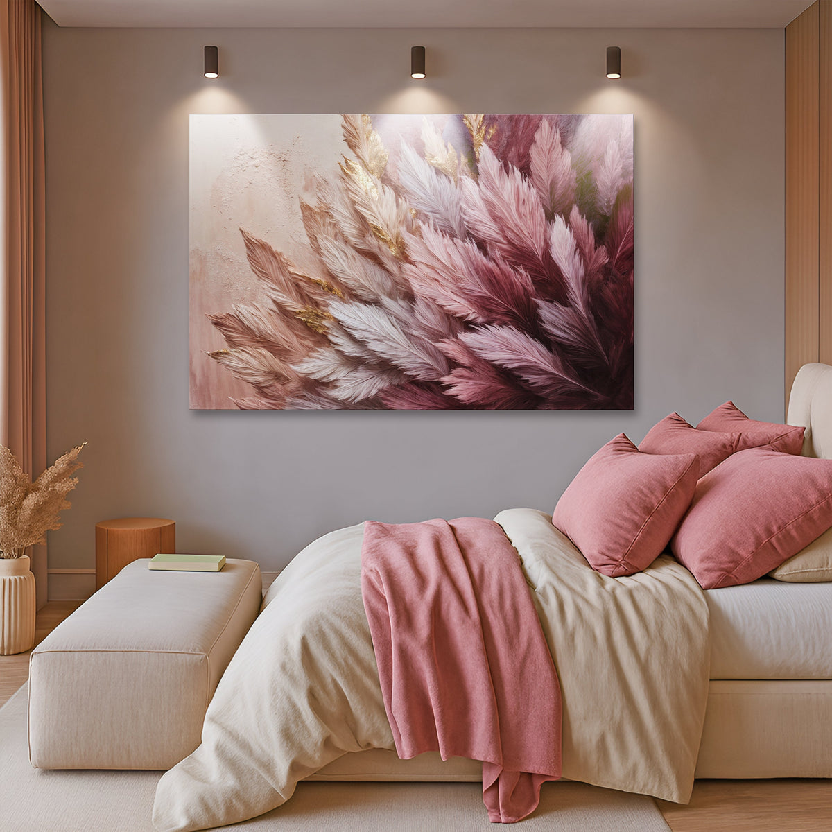 Feather Symphony Wall Art by Tailored Canvases