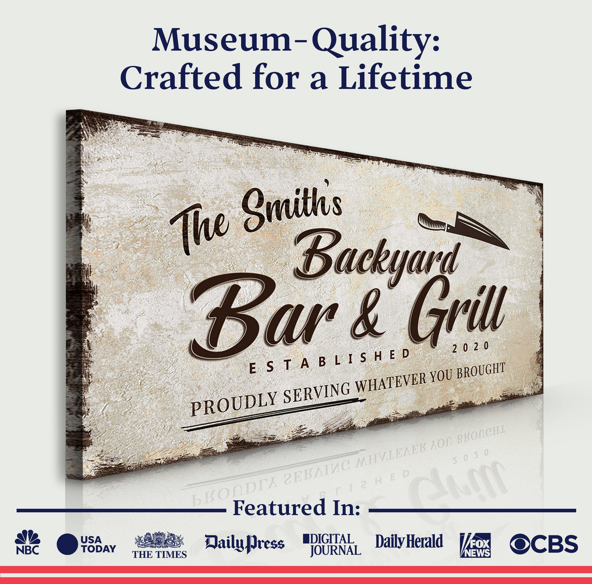 Backyard Bar & Grill Sign XVI by Tailored Canvases