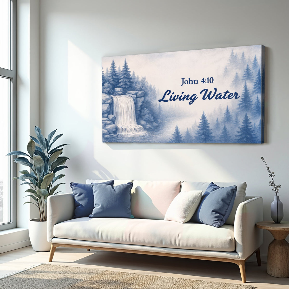 Living Water - John 4:10 Faith Sign by Tailored Canvases