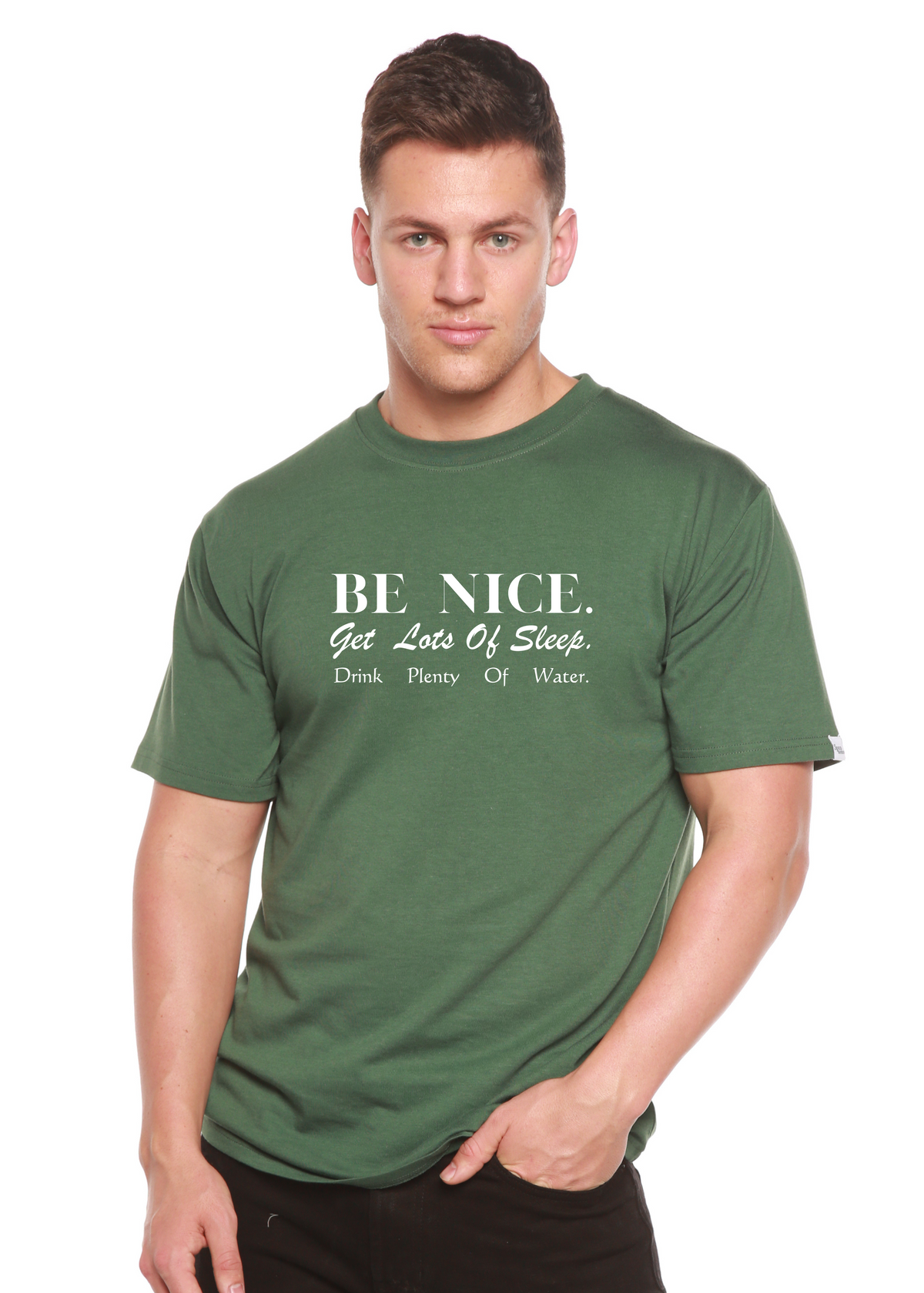 Be Nice men's bamboo graphic T-shirt – view 3