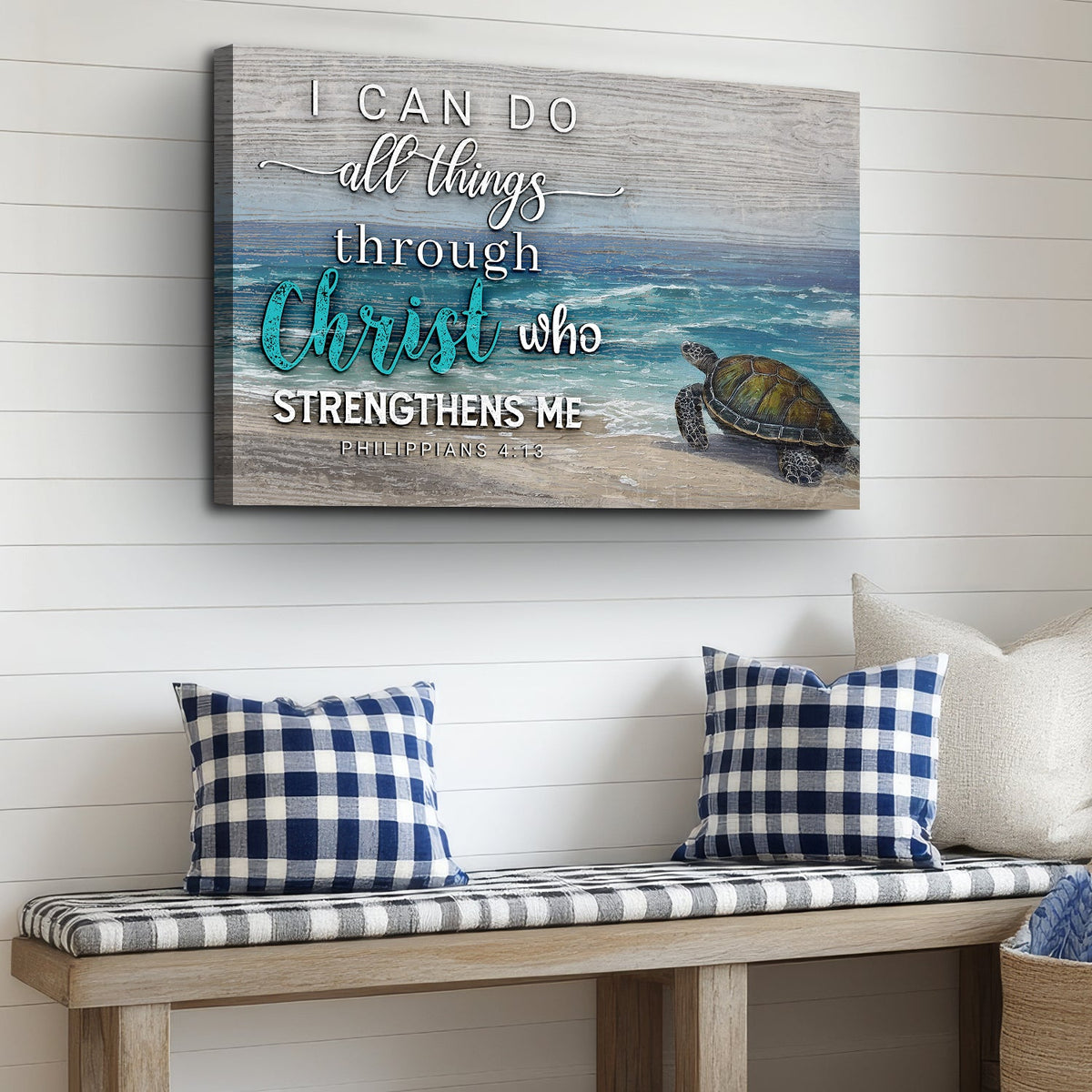 I Can Do All Things Through Christ Faith Sign IV by Tailored Canvases