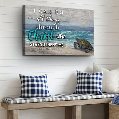 I Can Do All Things Through Christ Faith Sign IV by Tailored Canvases