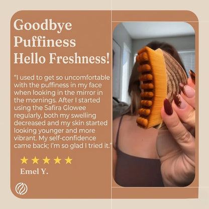 Safira Glowee™ Facial Massage Comb - Lymphatic Drainage & Glow Boosting Face Massager by Beauty Care Bag