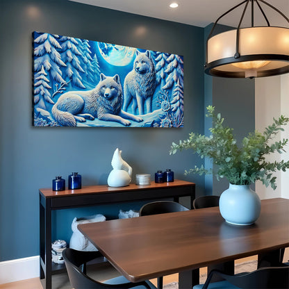 3D Wolves Wall Art V canvas by Tailored Canvases, view 4