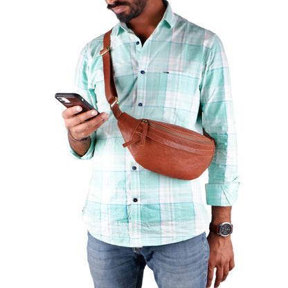 The Halsman Fanny Pack by Classy Leather Bags