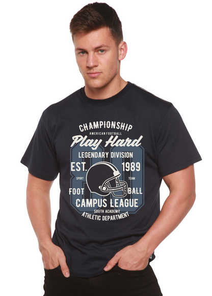 Play Hard men's bamboo graphic T-shirt – view 4