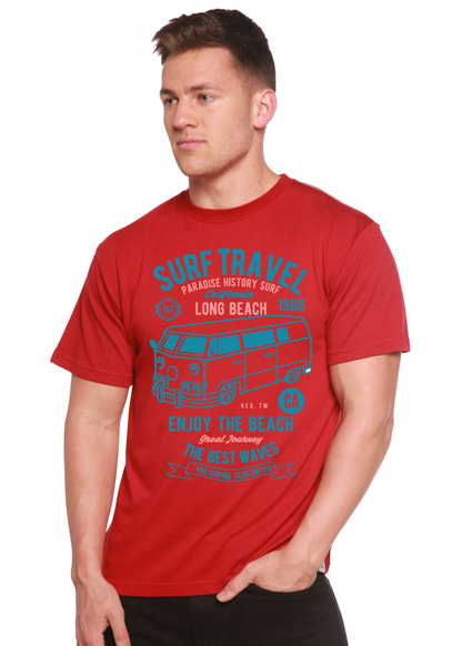 Surf Travel men's bamboo graphic T-shirt – view 6