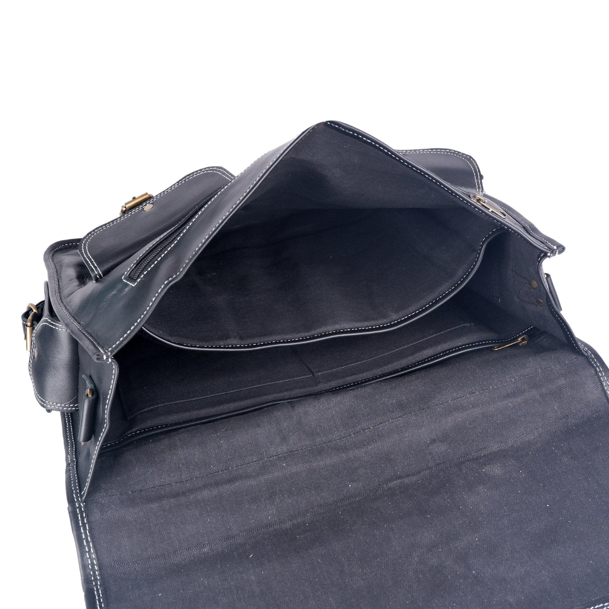 The Retro Black + FREE Toiletry Bag by Classy Leather Bags
