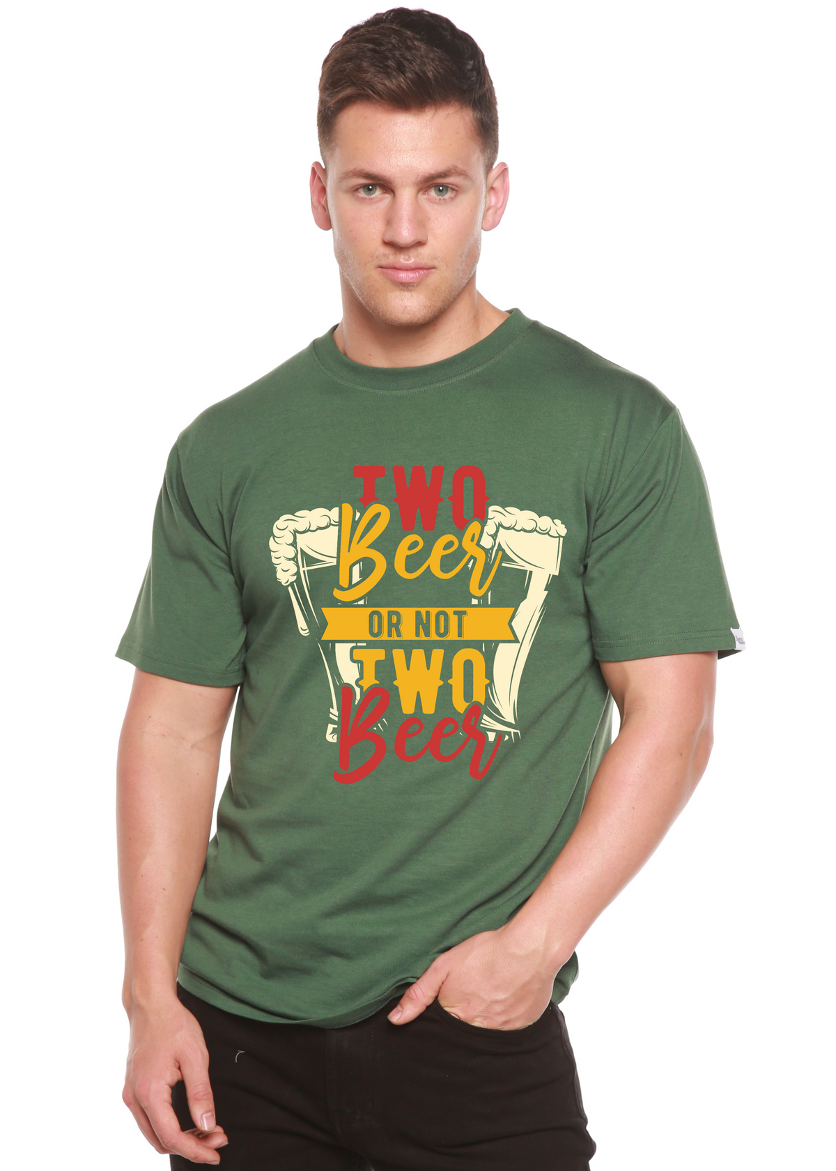 Two Beer men's bamboo graphic T-shirt – view 7