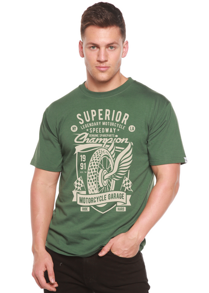 Superior Motorcycle men's bamboo graphic T-shirt – view 2