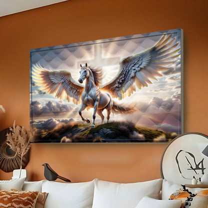 3D Horse Faith Wall Art VI canvas by Tailored Canvases, view 4