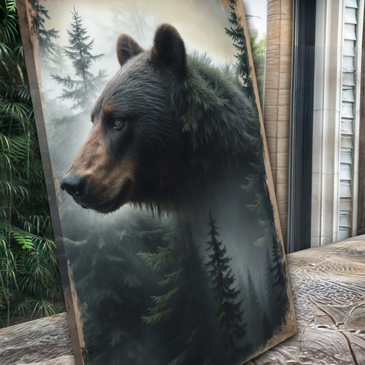 Black Bear Exposure Wall Art by Tailored Canvases