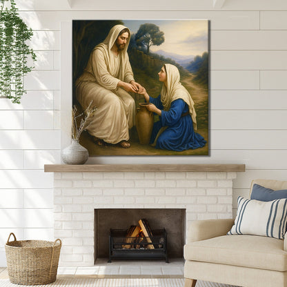 Samaritan at the Well Faith Wall Art by Tailored Canvases