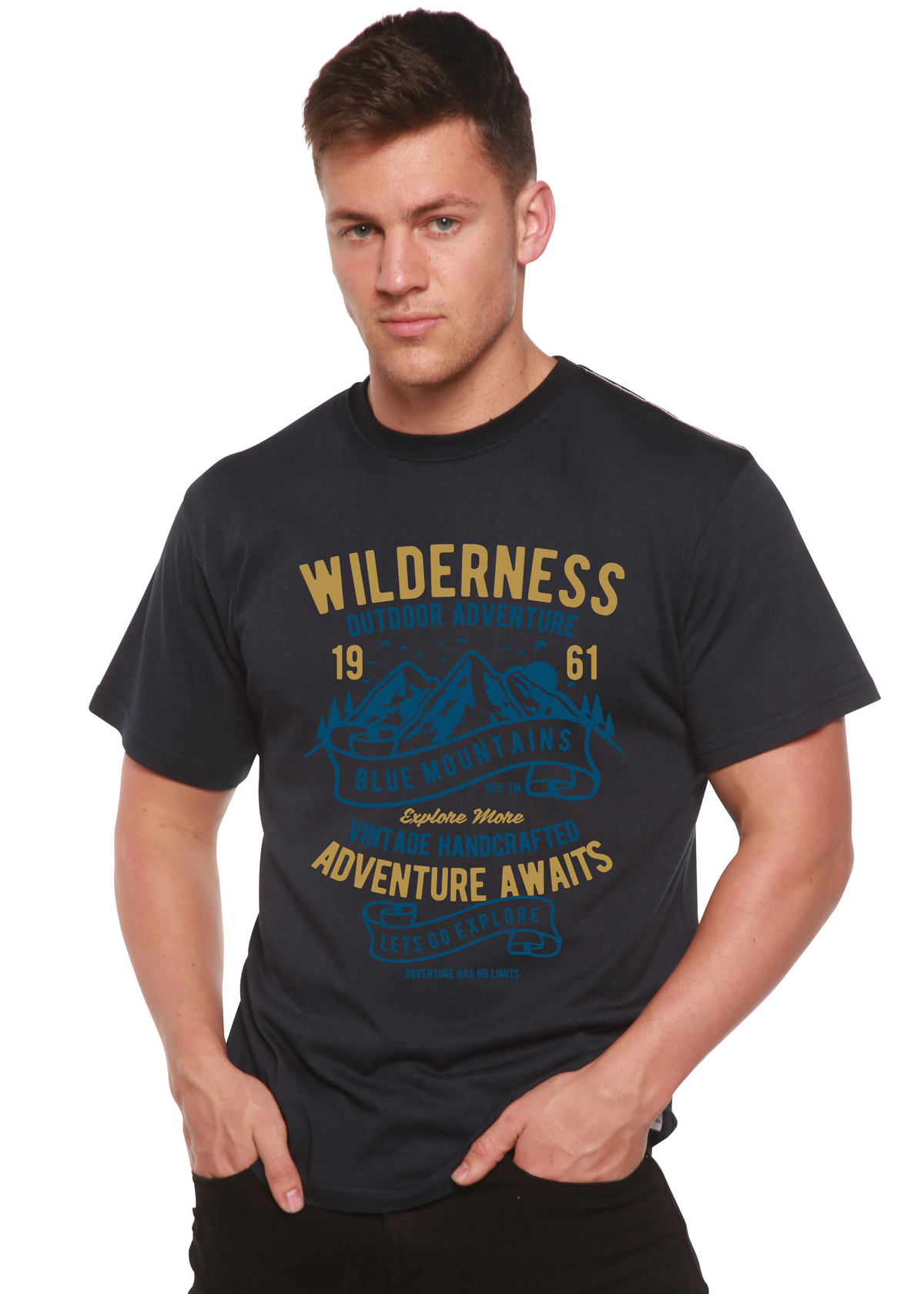 Wilderness men's bamboo graphic T-shirt – view 5