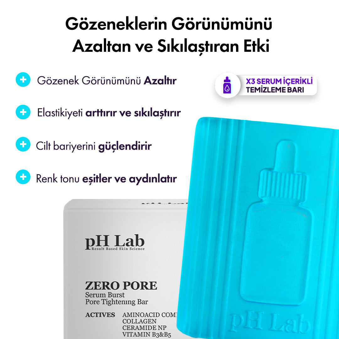 PHLab Zero Pore Cleansing Bar, Amino Acid & Collagen Facial Cleanser by Beauty Care Bag