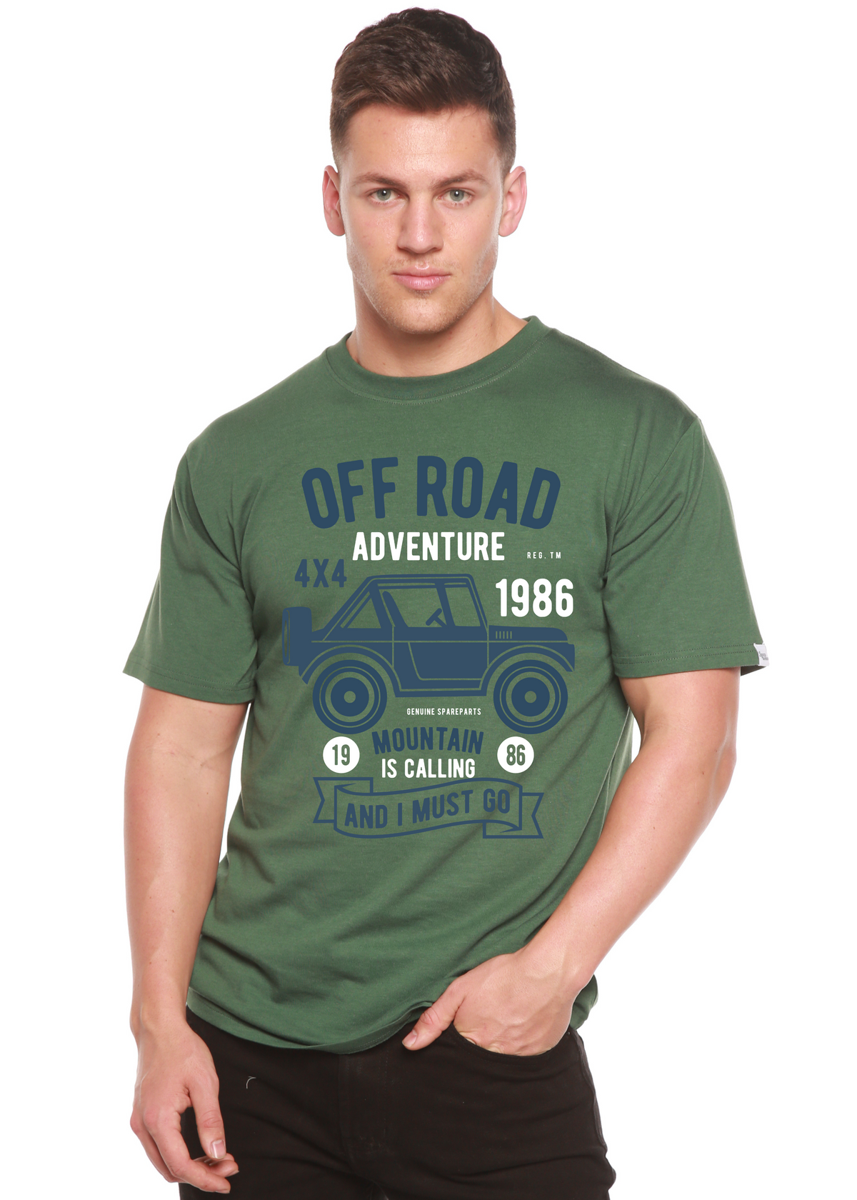 Off Road Adventure men's bamboo graphic T-shirt – view 6