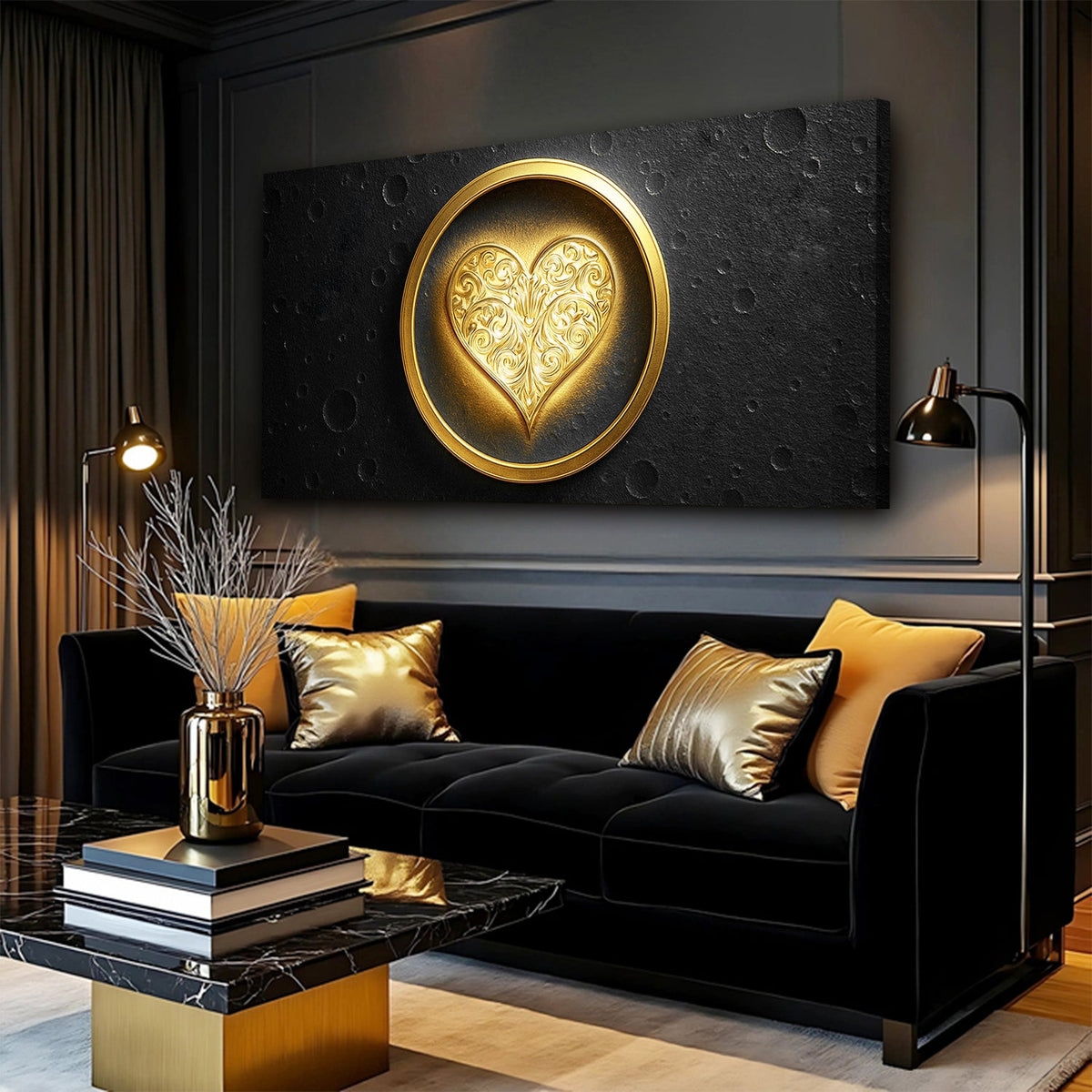Heart Eclipse Wall Art by Tailored Canvases