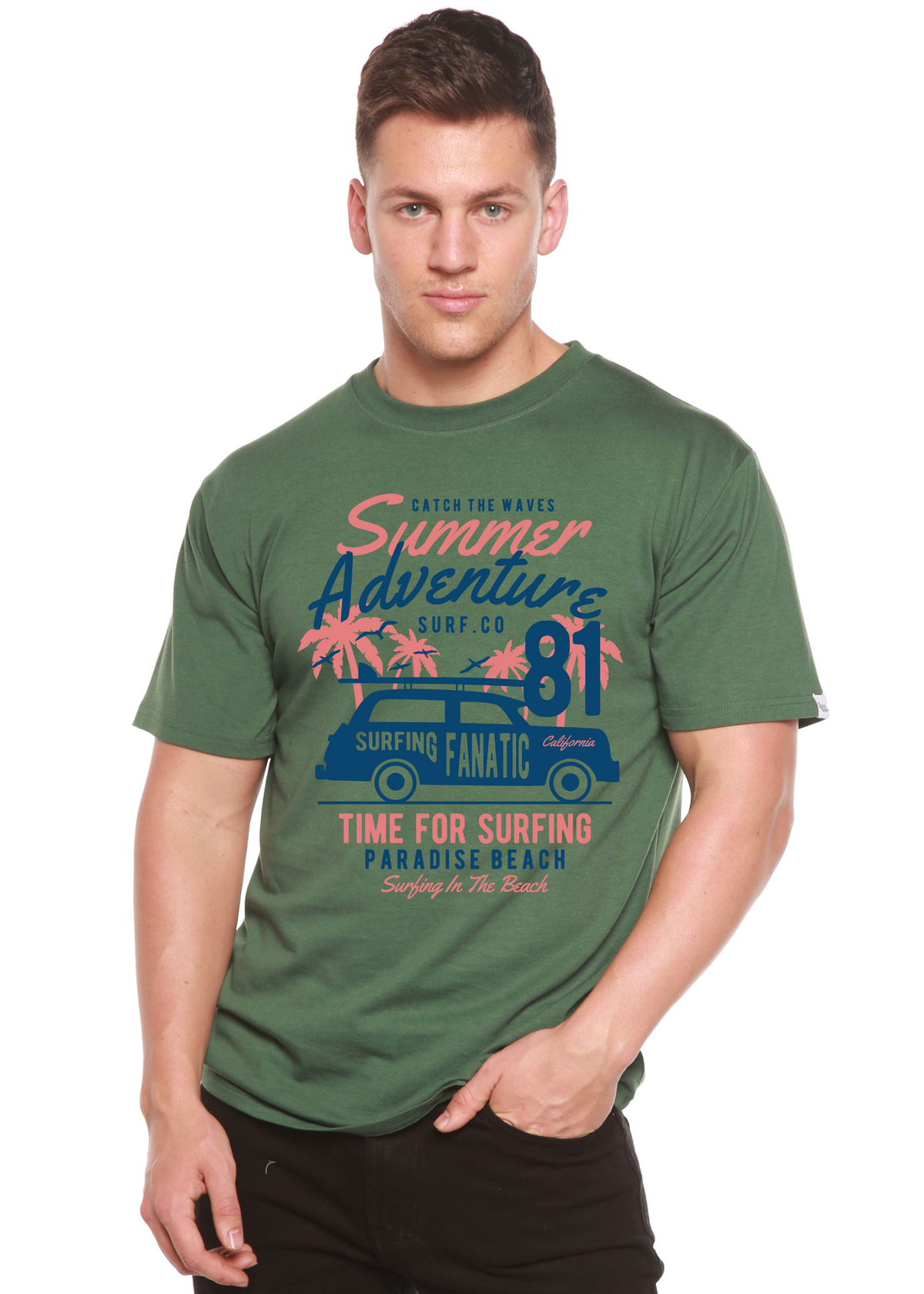 Summer Adventure men's bamboo graphic T-shirt – view 6