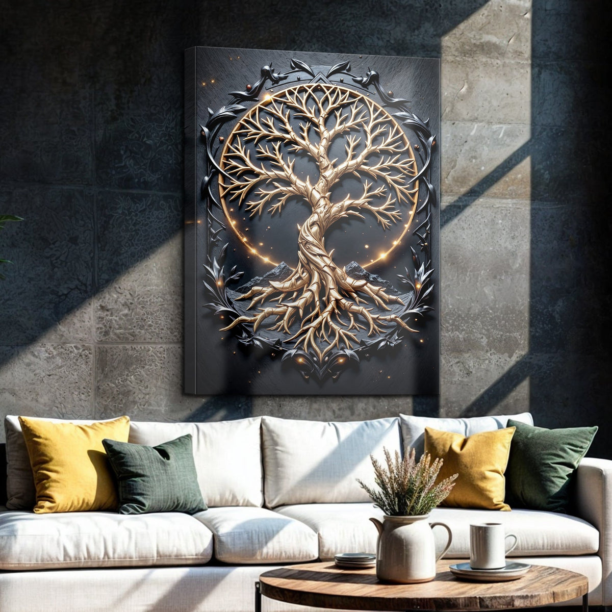 3D Celtic Tree of Life Wall Art II canvas by Tailored Canvases, view 2