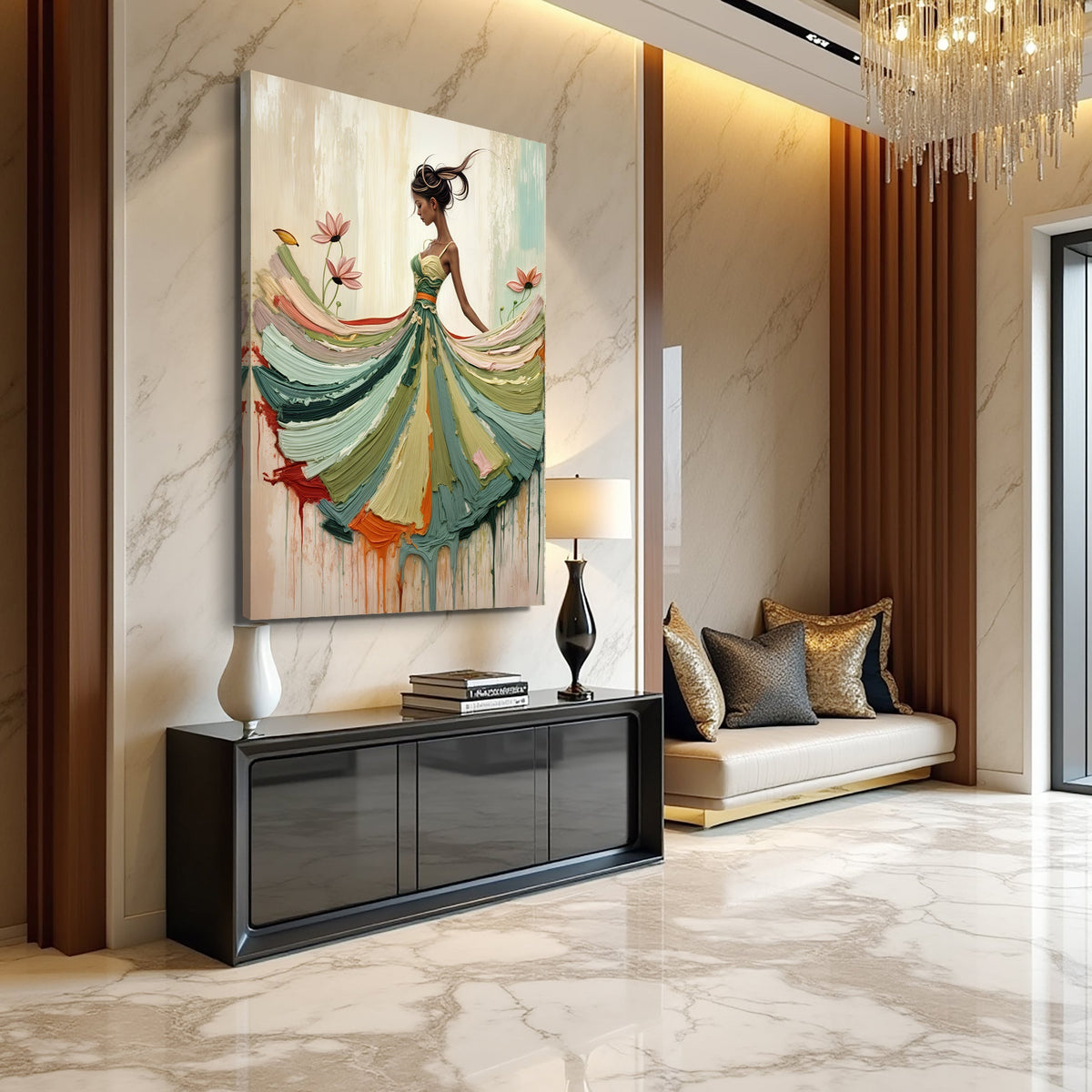 Blooming Modern Abstract Wall Art by Tailored Canvases