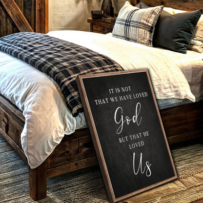 1 John 4:10 Faith Sign VI canvas wall sign by Tailored Canvases, view 4