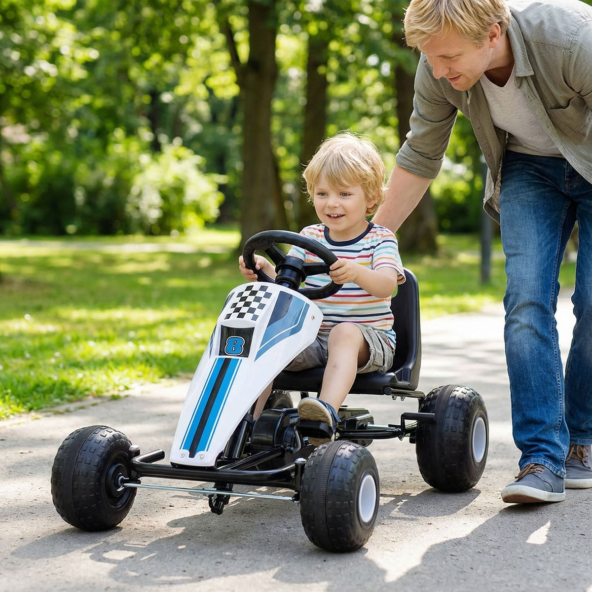 4-wheel ride-on pedal go kart for kids by GBruno Store
