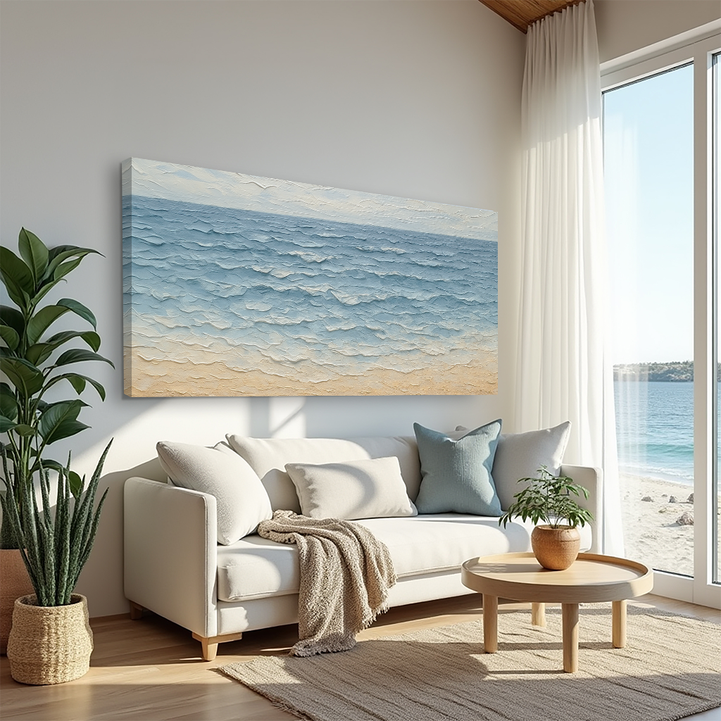 Serene Ocean Wave Coastal Wall Art VI by Tailored Canvases