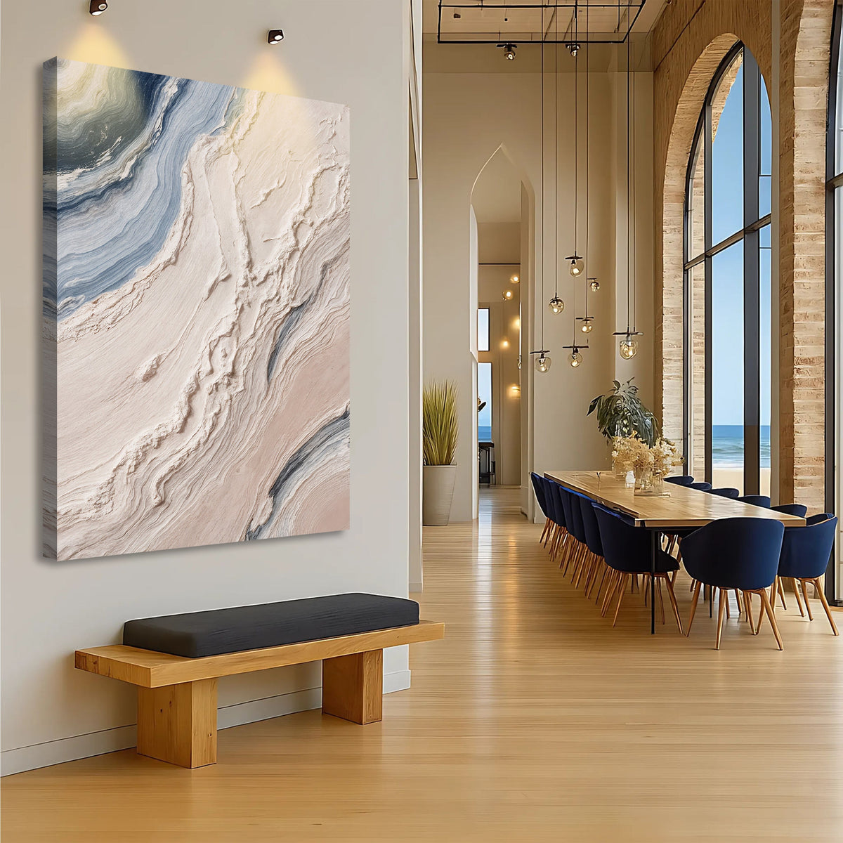 Minimalist Waves Wall Art III by Tailored Canvases