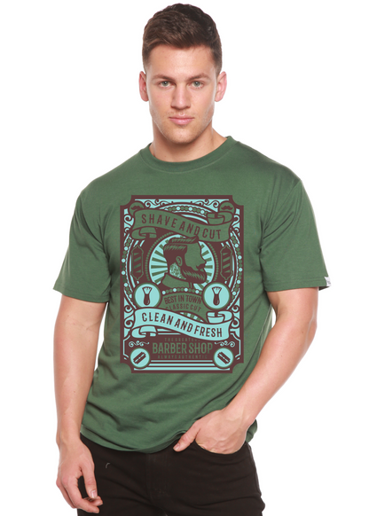 Shave and Cut men's bamboo graphic T-shirt – view 5